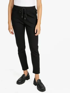 Top Trendy Pantaloni donna jogger con coulisse - nero