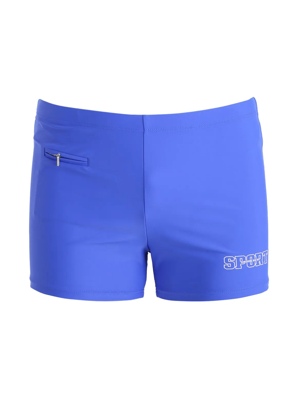 Trendy Boy Boxer parigamba uomo da mare con taschino - blu