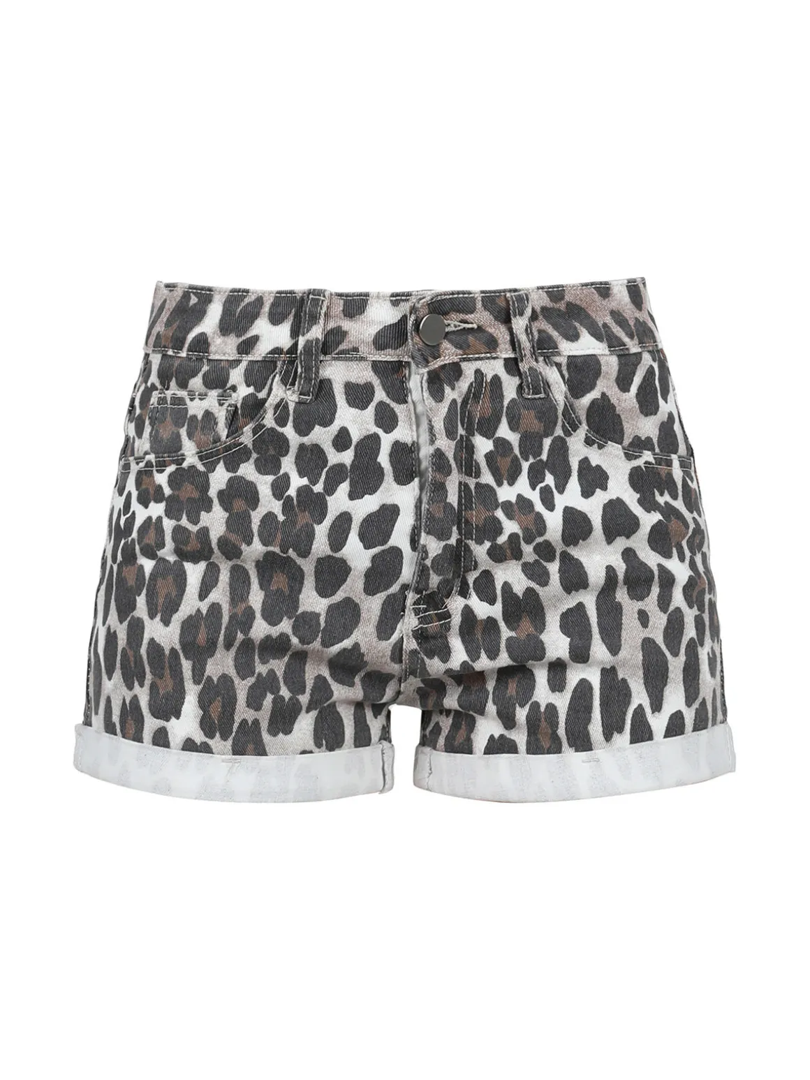Trendy.Ing Shorts donna maculati con risvolto