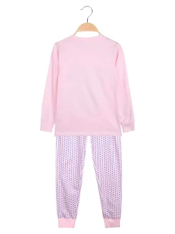 Trudi Pigiama lungo da bambina in cotone - rosa