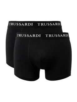 Trussardi Confezione da 2 boxer uomo in cotone - nero