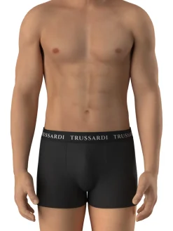 Trussardi Confezione da 2 boxer uomo in cotone - nero