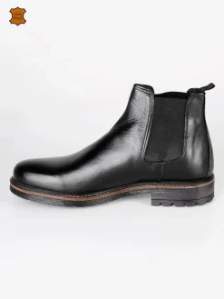 Tusichevali Stivaletti chelsea in pelle nero