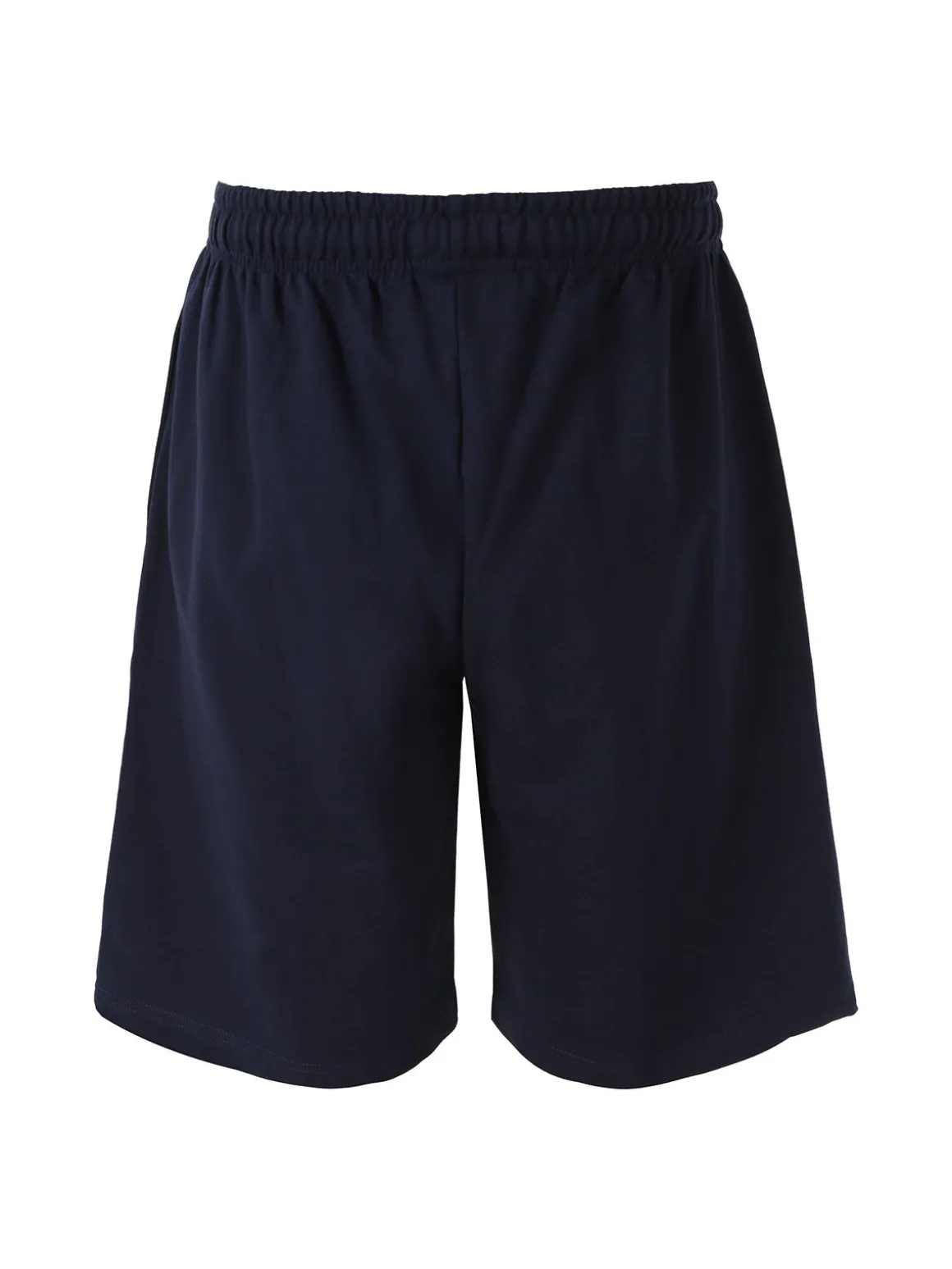 Umbro Bermuda sportivi da uomo in felpa di cotone con coulisse e logo - blu scuro