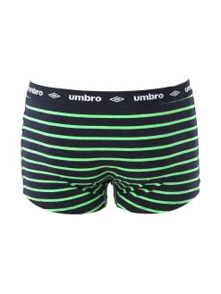 Umbro Boxer da uomo rigati in cotone elasticizzato - verde