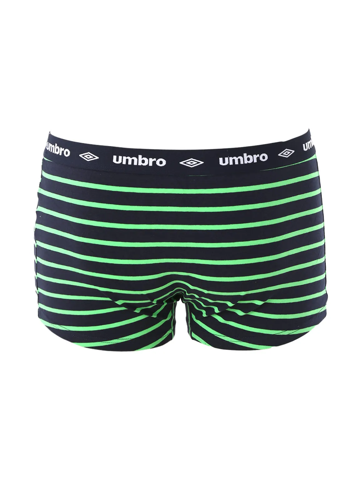 Umbro Boxer da uomo rigati in cotone elasticizzato - verde