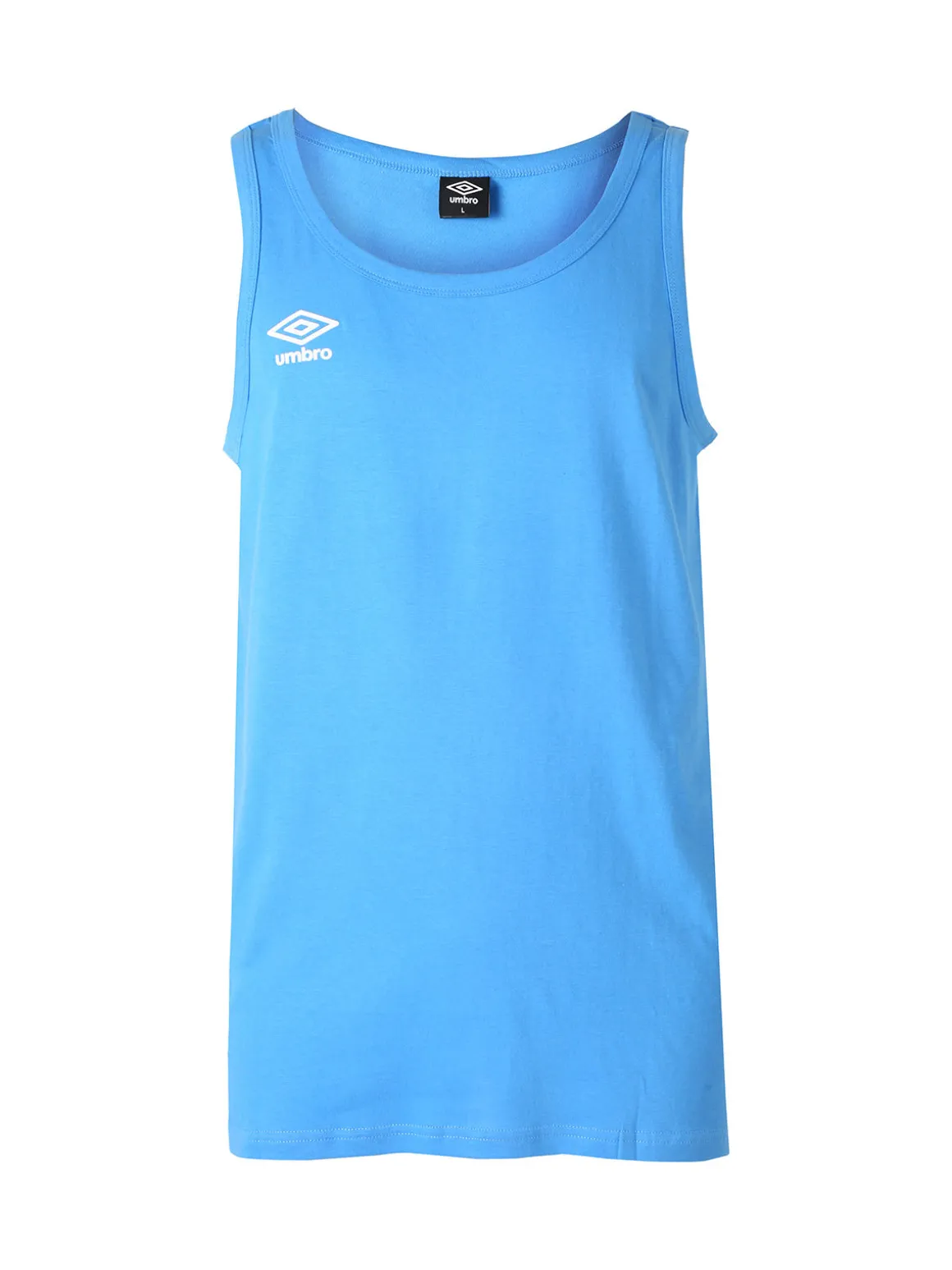 Umbro Canotta girocollo da uomo in cotone con logo - blu
