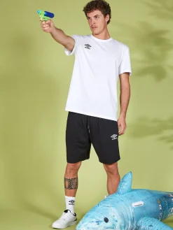 Umbro Completo corto da uomo 2 pezzi in cotone con logo