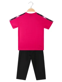 Umbro Completo 2 pezzi in cotone da ragazza con t-shirt e leggins
