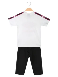 Umbro Completo 2 pezzi in cotone da ragazza con t-shirt e leggins