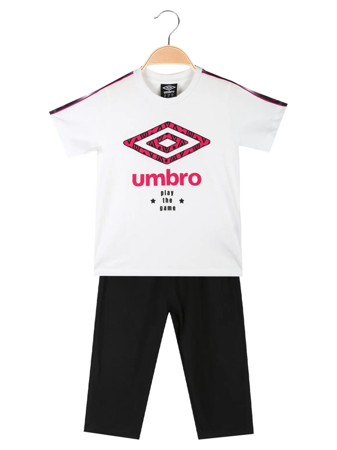 Umbro Completo 2 pezzi in cotone da ragazza con t-shirt e leggins