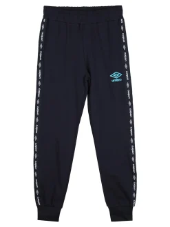 Umbro Completo tuta da bambino 2 pezzi full zip con cappuccio e logo - rosso