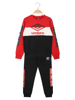Umbro Completo tuta da bambino 2 pezzi con interno felpato - rosso