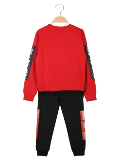 Umbro Completo tuta da bambino 2 pezzi con interno felpato - rosso