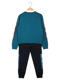 Umbro Completo tuta da bambino 2 pezzi con interno felpato - ottanio