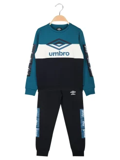 Umbro Completo tuta da bambino 2 pezzi con interno felpato - ottanio