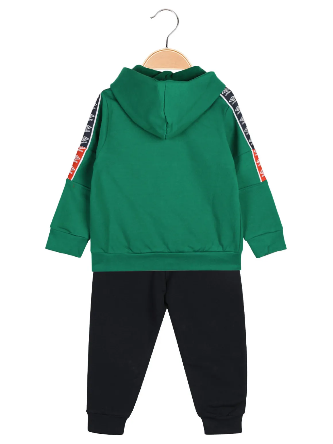 Umbro Completo tuta da neonato 2 pezzi con cappuccio e zip - verde