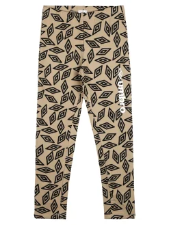 Umbro Completo tuta da ragazza con cappuccio e leggings con logo - bianco