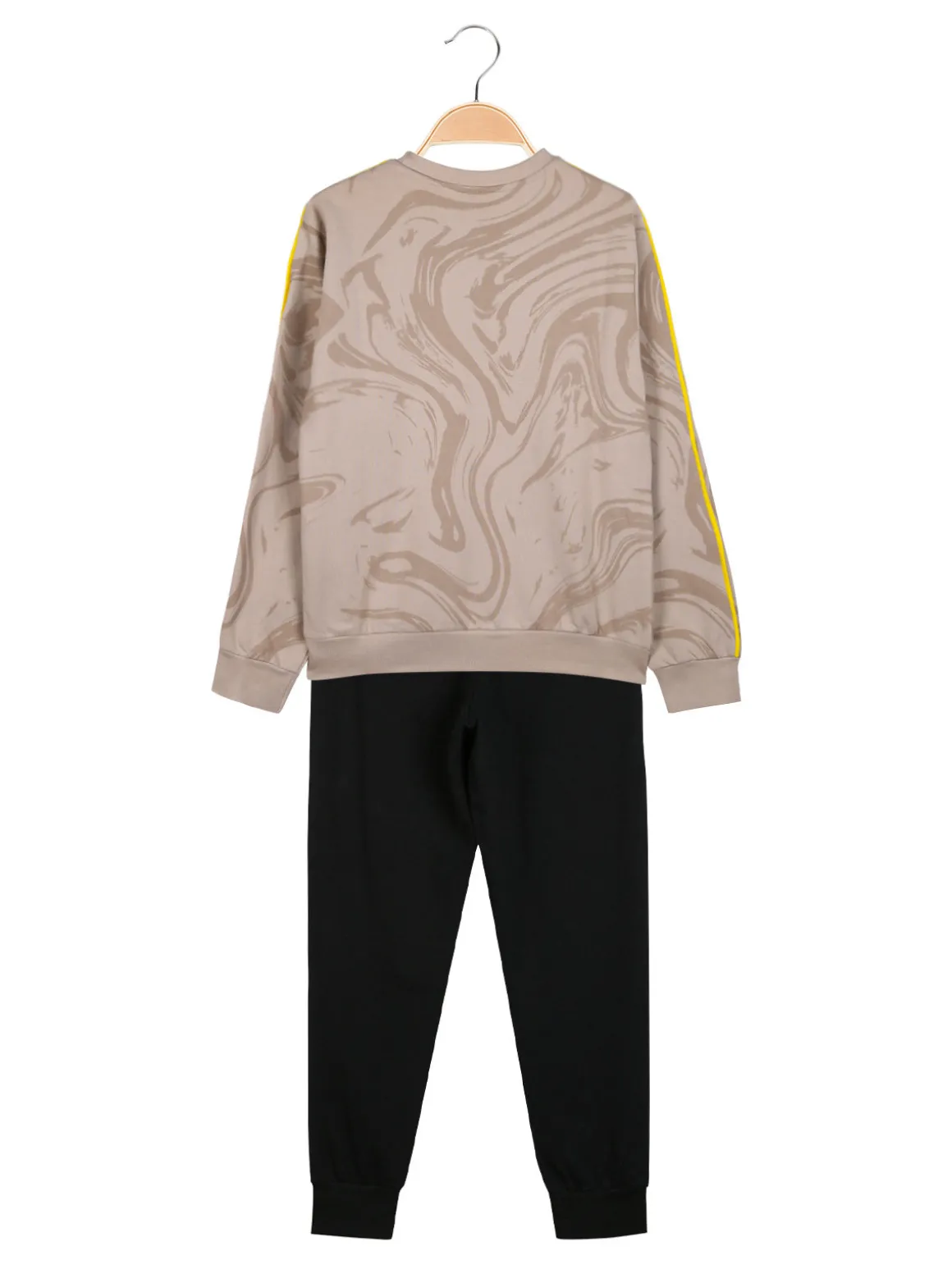 Umbro Completo tuta da ragazzo girocollo in cotone con logo - khaki
