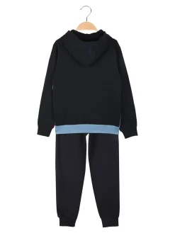 Umbro Completo tuta da ragazzo 2 pezzi con cappuccio e interno felpato - blu scuro