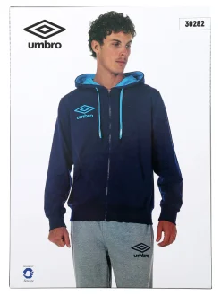 Umbro Completo tuta da uomo 2 pezzi full zip con cappuccio - verde