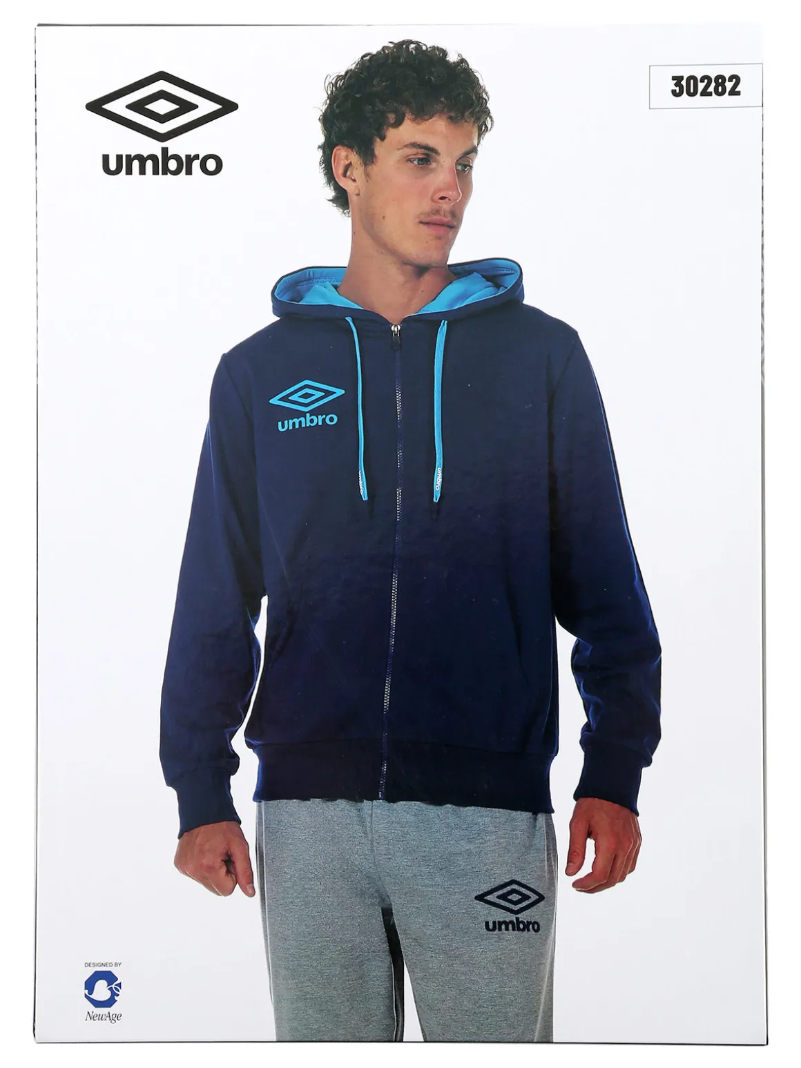 Umbro Completo tuta da uomo 2 pezzi full zip con cappuccio - verde