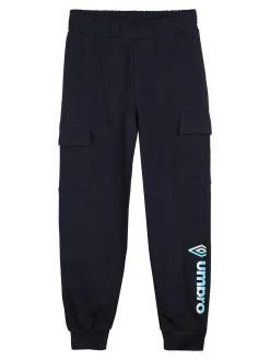 Umbro Completo tuta 2 pezzi da bambino full zip con pantaloni cargo - rosso