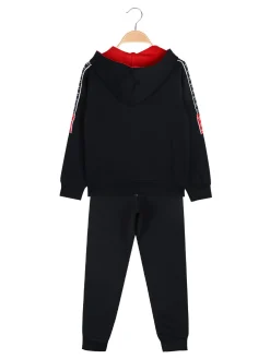 Umbro Completo tuta 2 pezzi da bambino con cappuccio e zip - blu scuro