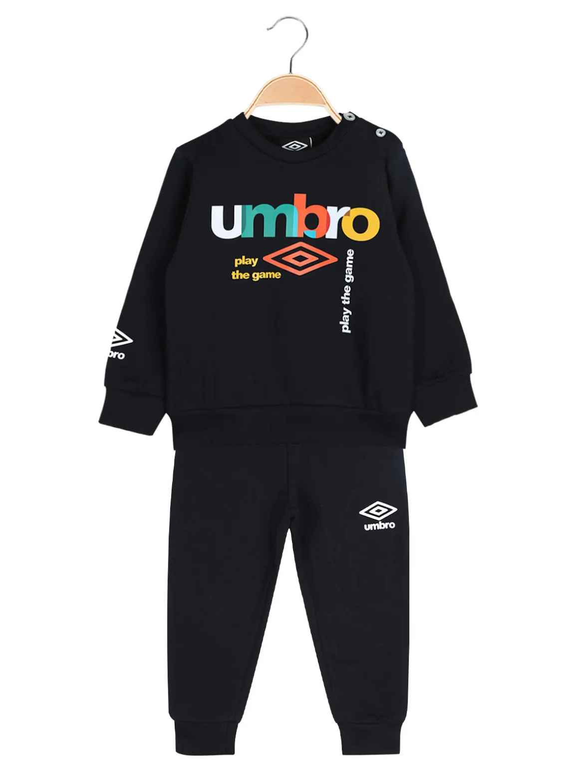 Umbro Completo tuta 2 pezzi da neonato in felpa con logo - blu scuro
