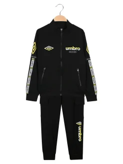 Umbro Completo tuta 2 pezzi da ragazzo full zip con pantaloni cargo - nero