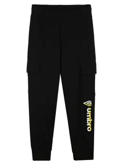 Umbro Completo tuta 2 pezzi da ragazzo full zip con pantaloni cargo - nero