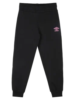 Umbro Completo tuta 2 pezzi da ragazza con interno felpato e stampa logo - panna