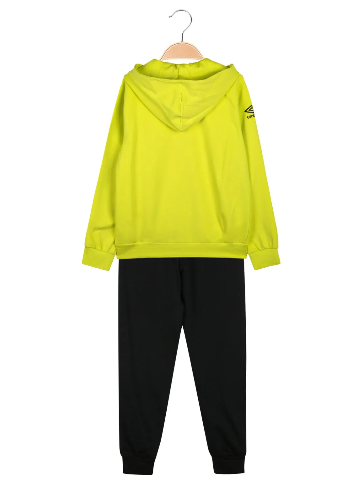 Umbro Completo tuta 2 pezzi da ragazzo in cotone con cappuccio - mela