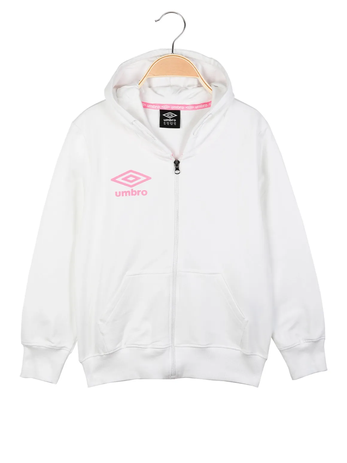 Umbro Felpa da ragazza con zip e cappuccio