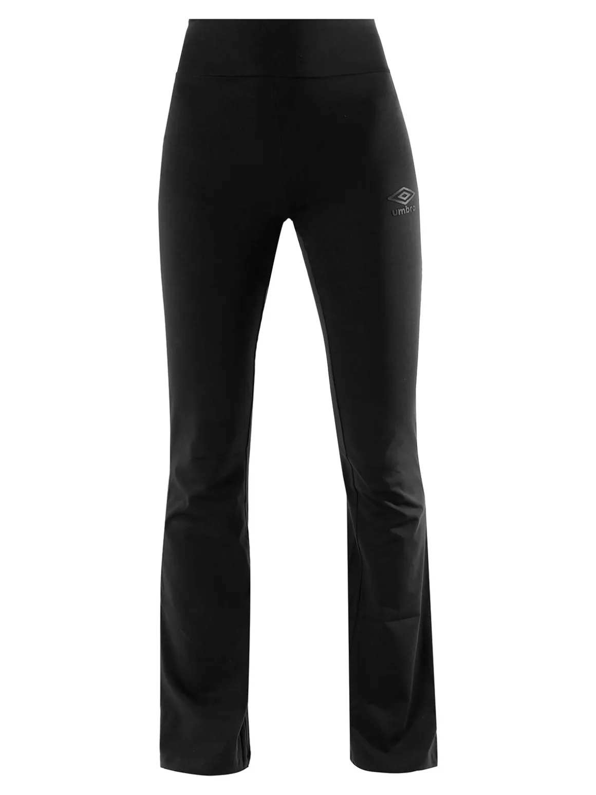 Umbro Leggings sportivi da donna in cotone elasticizzato con finale a zampa - nero
