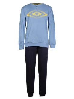 Umbro Pigiama lungo uomo in cotone con stampa