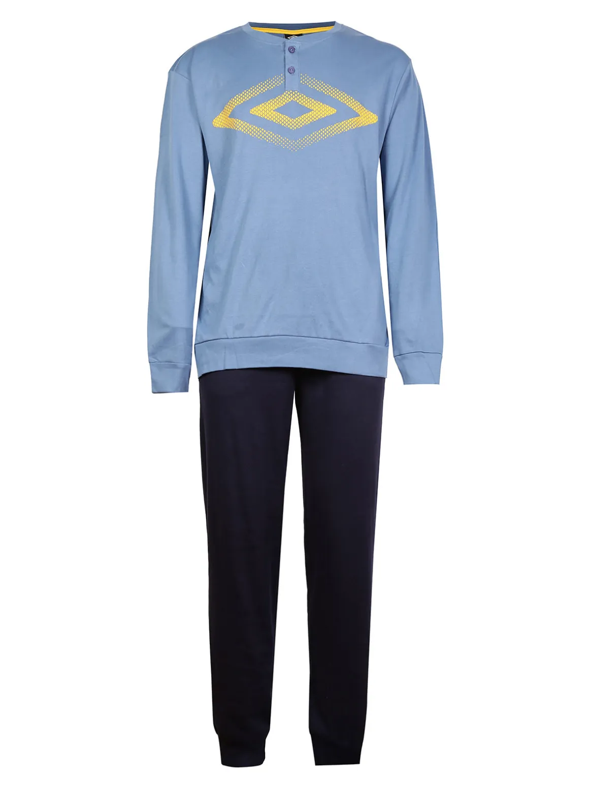 Umbro Pigiama lungo uomo in cotone con stampa