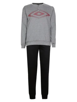 Umbro Pigiama lungo uomo in cotone con stampa