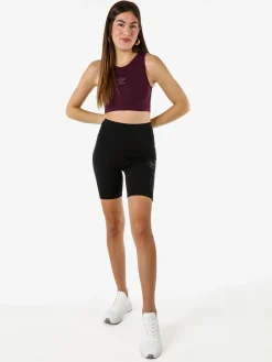 Umbro Shorts sportivi da donna in cotone elastico - nero