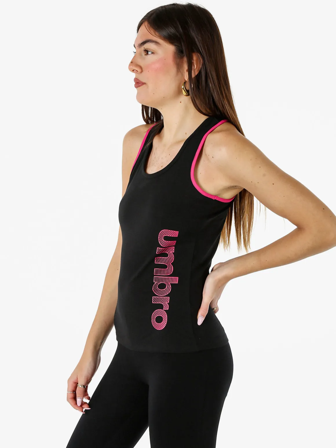 Umbro Top donna vogatore in cotone elasticizzato - fucsia