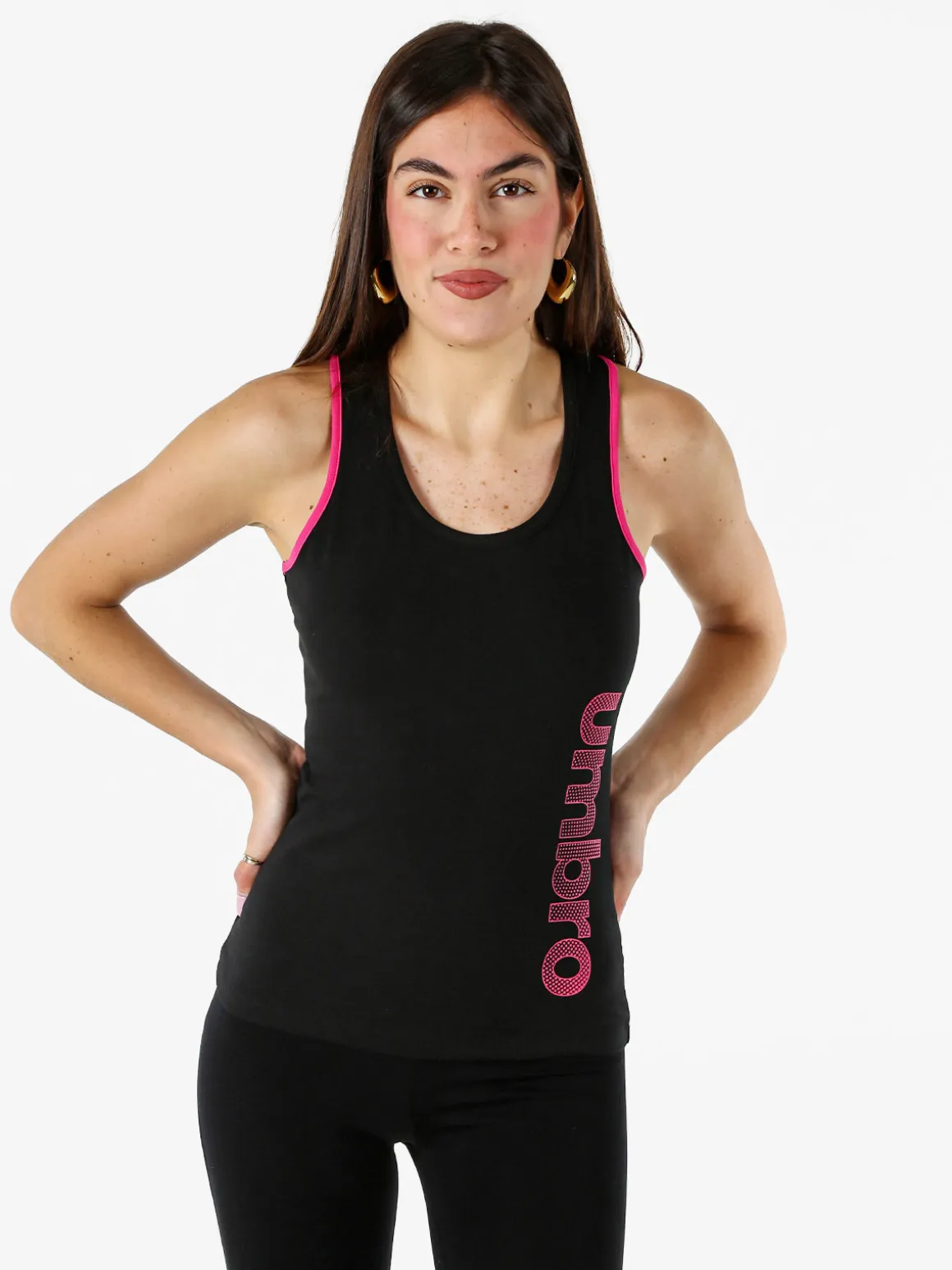 Umbro Top donna vogatore in cotone elasticizzato - fucsia