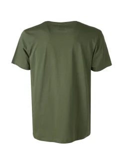 Umbro T-shirt girocollo da uomo in cotone con logo - militare