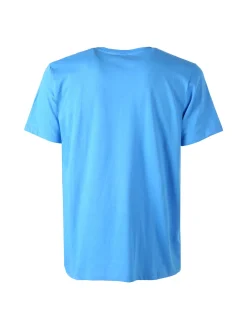 Umbro T-shirt girocollo da uomo in cotone con logo - blu