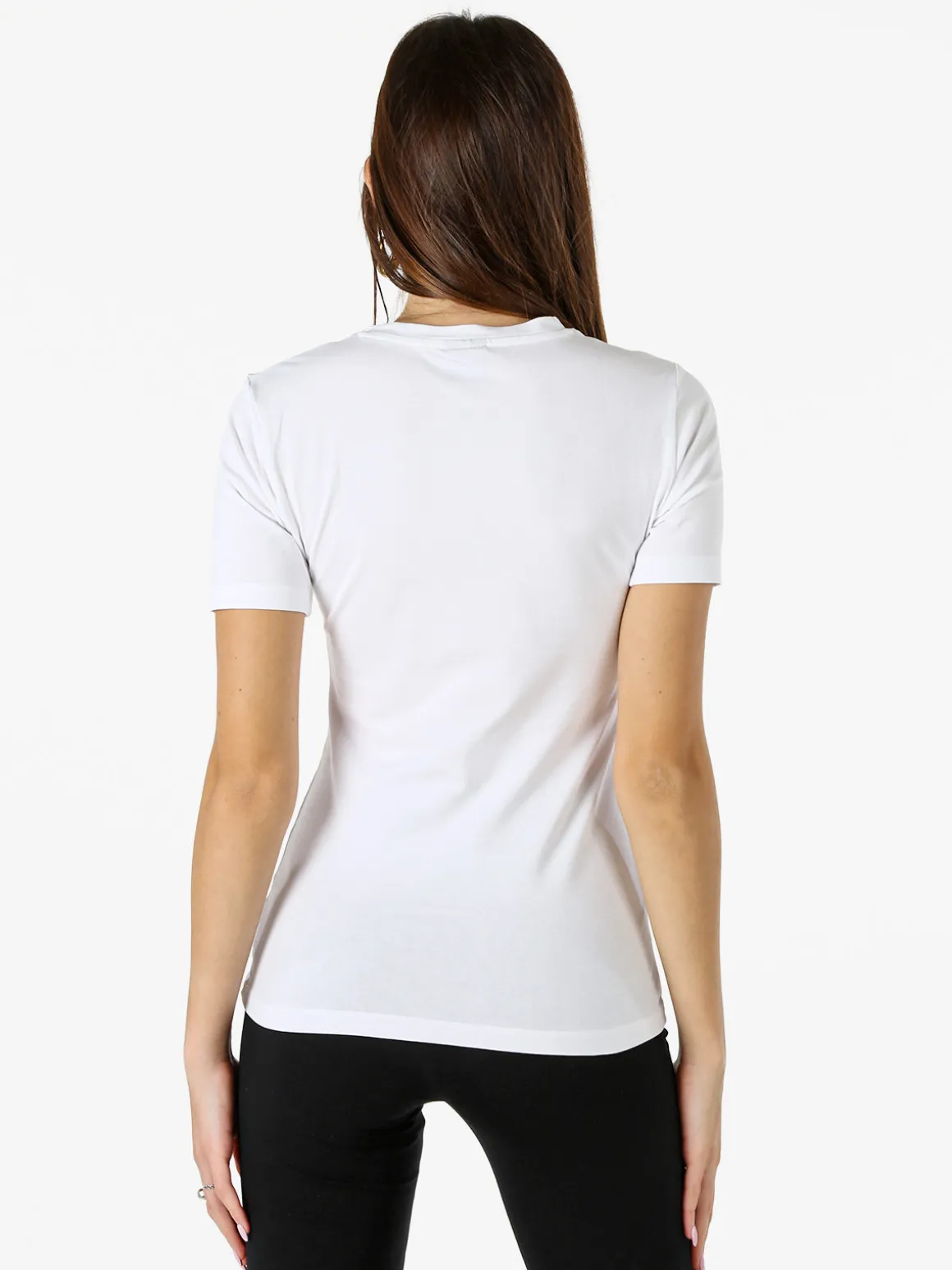 Umbro T-shirt sportiva da donna in cotone elasticizzato - bianco