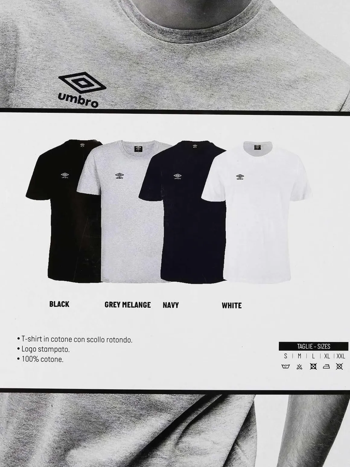 Umbro T-shirt uomo girocollo in cotone