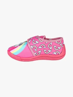Unicorn Pantofole da bambina con strappo e luci - fucsia