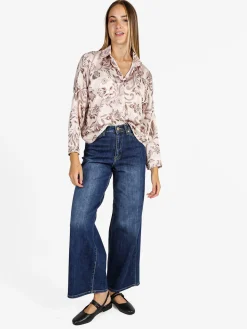 Unique Camicia donna a fantasia - beige