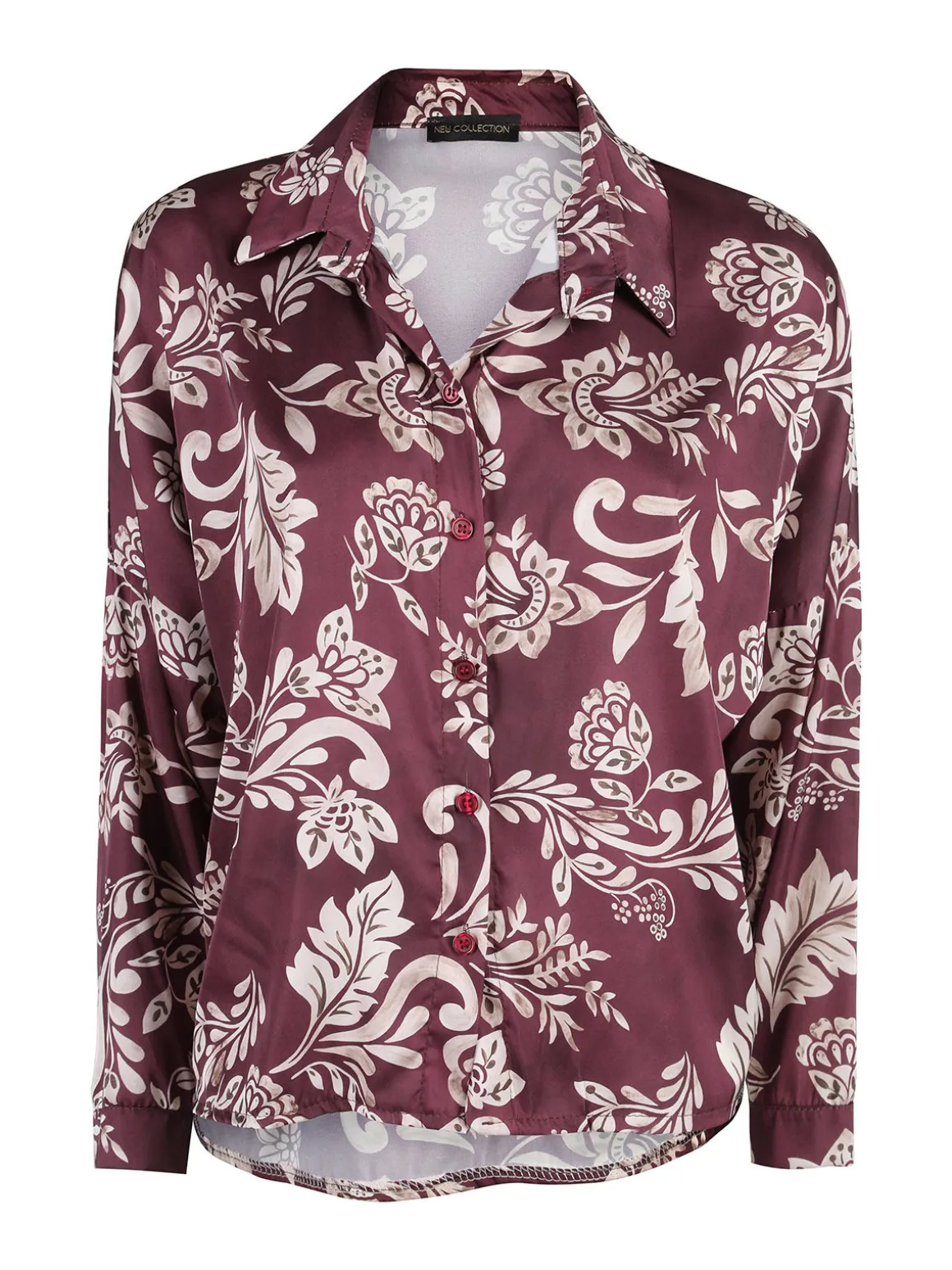 Unique Camicia donna a fantasia - bordeaux