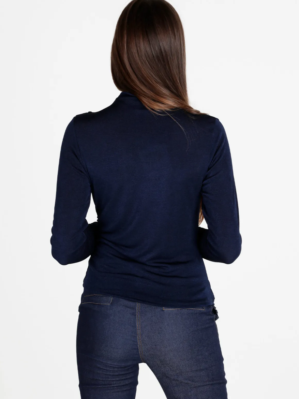 Unique Maglia donna accollata a maniche lunghe