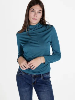 Unique Maglia donna accollata a maniche lunghe